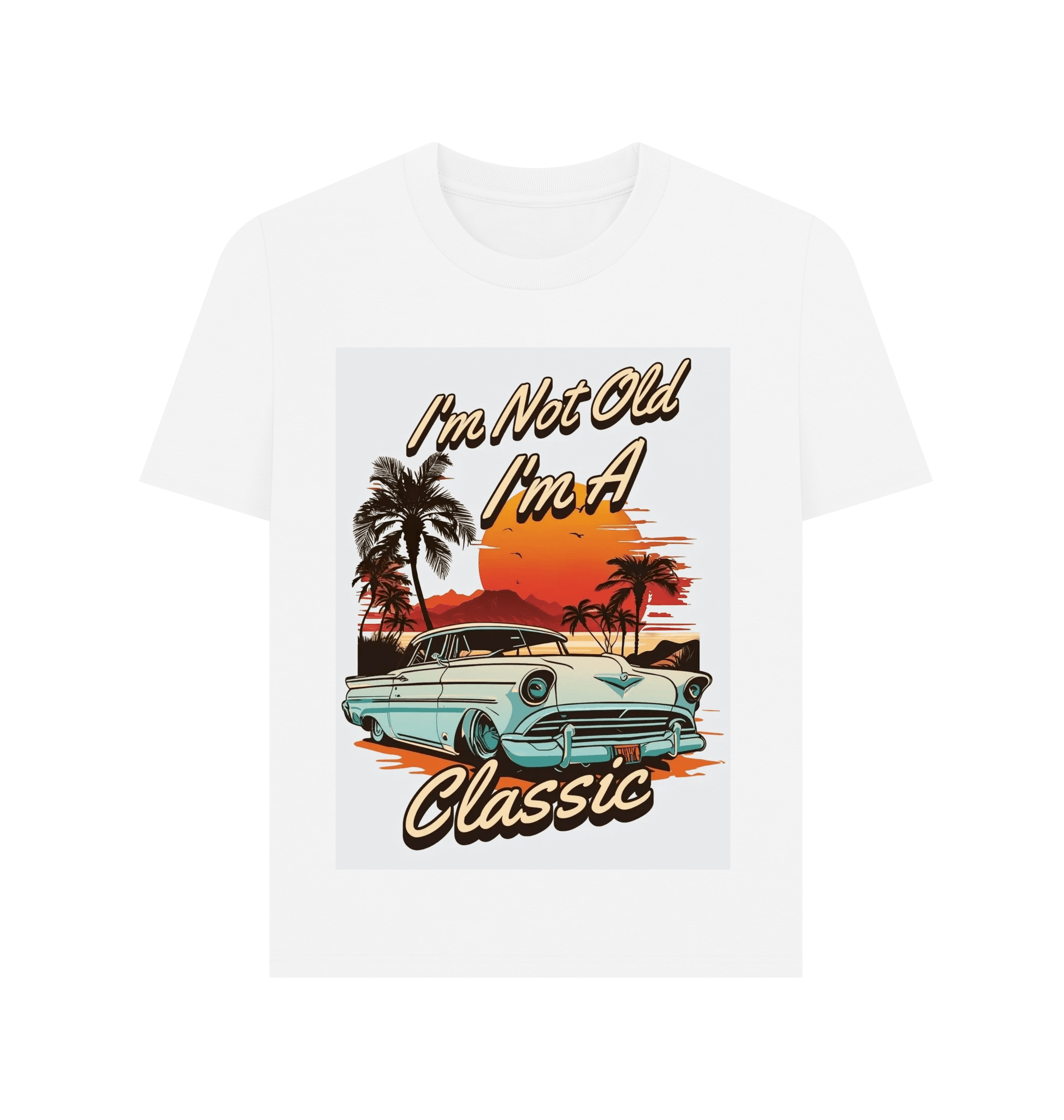 White Printed T-shirt Front