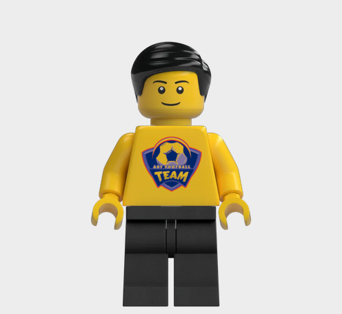 L003 Custom Personalised Lego Minifigures Any Football Team Badge