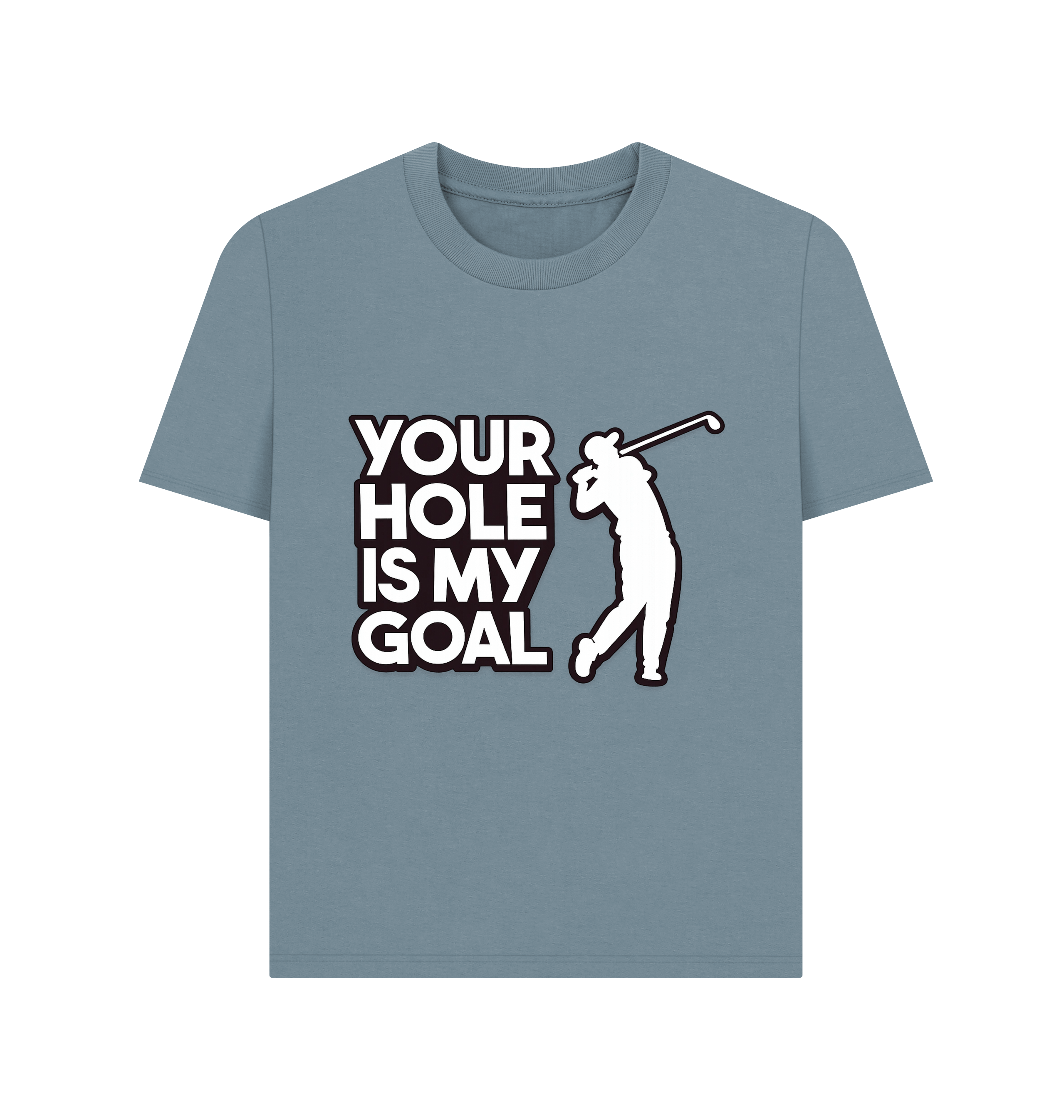Stone Blue Printed T-shirt Front