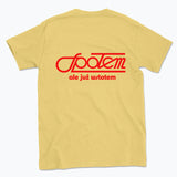 020 Spolem ale juz wstolem Funny Polish T-shirt Tee Back Printing