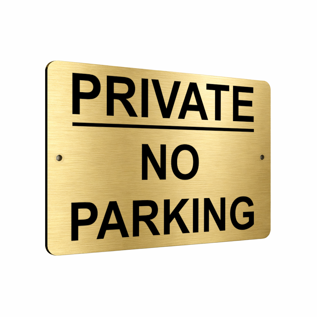 B161 PRIVATE NO PARKING Metal Aluminium Composite Plaque Sign Door Gate