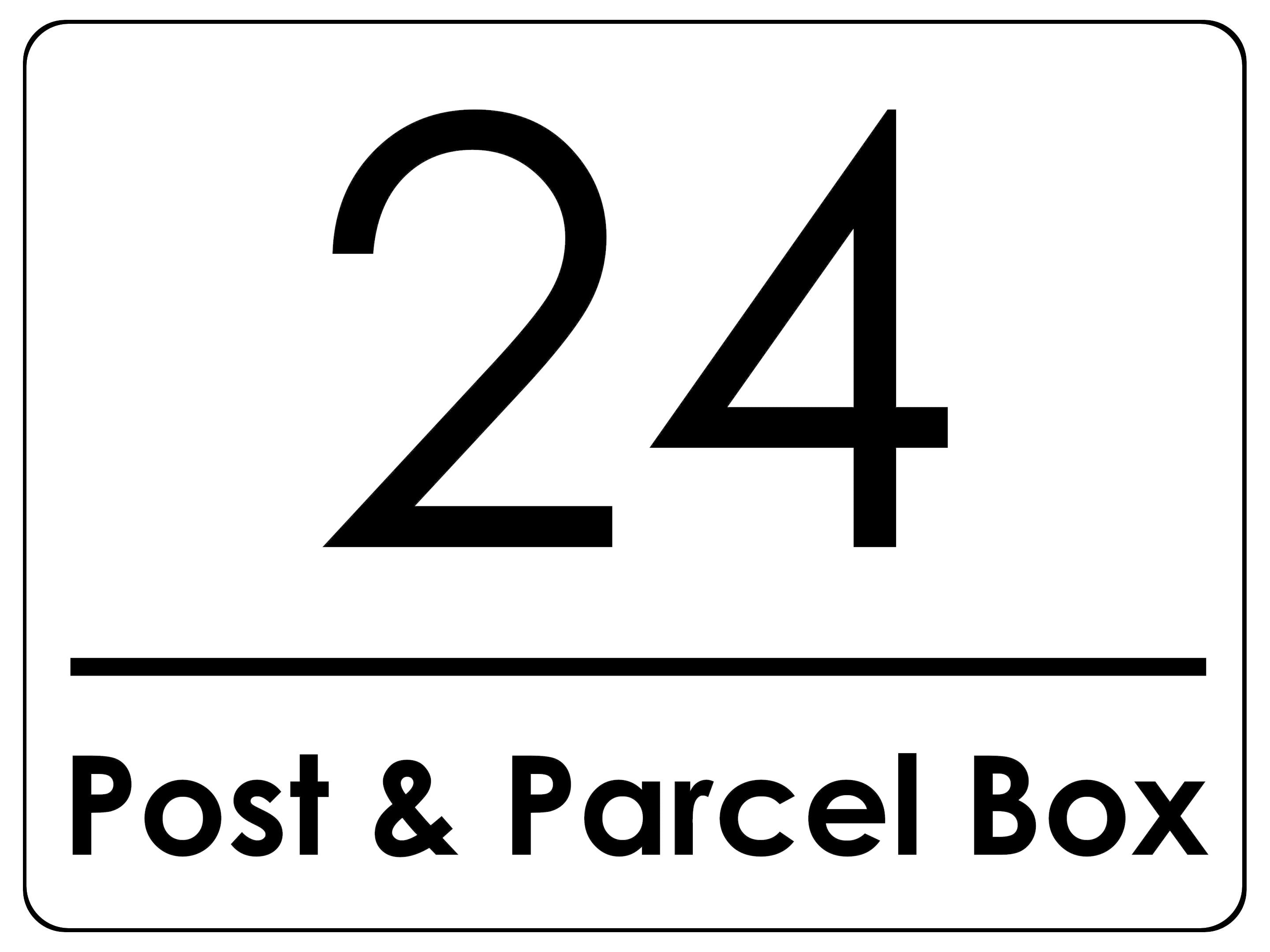 2435 Custom Personalised Post Parcel Box Number Metal Aluminium Sign Plaque