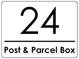2435 Custom Personalised Post Parcel Box Number Metal Aluminium Sign Plaque