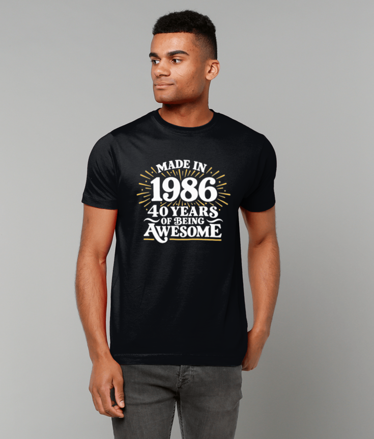 234 Made in 1986 40 Years T-Shirt Birthday Funny Tee