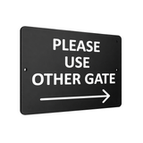 B001 Please Use Other Gate Arrow Direction Right Aluminium Composite Sign Plaque