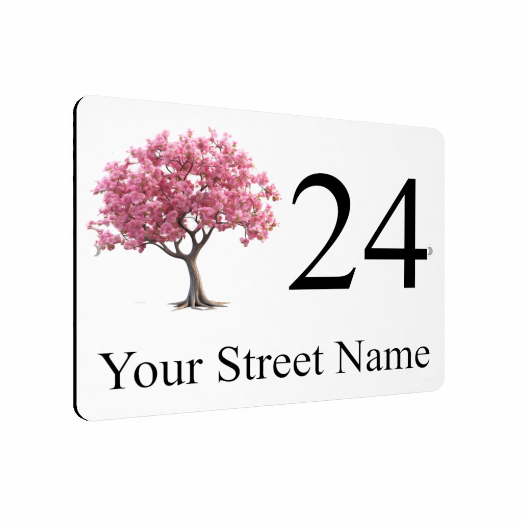 B077 Custom Personalised Address Aluminium Composite Plaque Sign Door Gate House