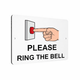 B134 PLEASE RING THE BELL Metal Aluminium Plaque Sign Door Gate House Office