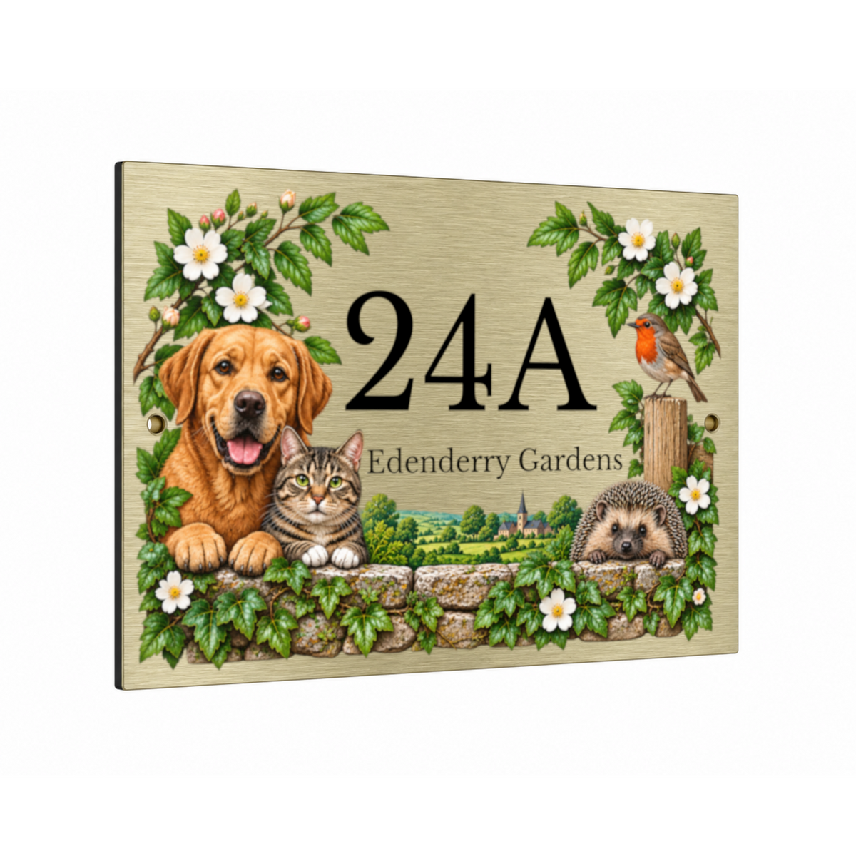 B250 Custom Personalised Address Metal Aluminium Plaque Sign Door House Gate