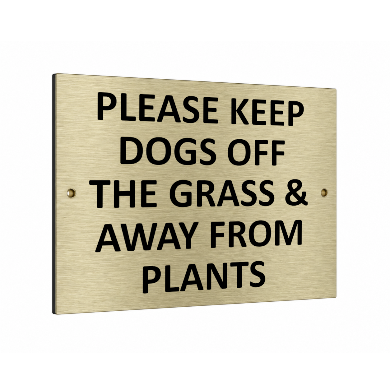 B233 PLEASE KEEP DOGS OFF GRASS  AWAY FROM PLANTS Metal Aluminium  Plaque Sign