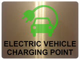 UV158 ELECTRIC VEHICLE CHARGING POINT Metal Aluminium Plaque Sign A4 Size