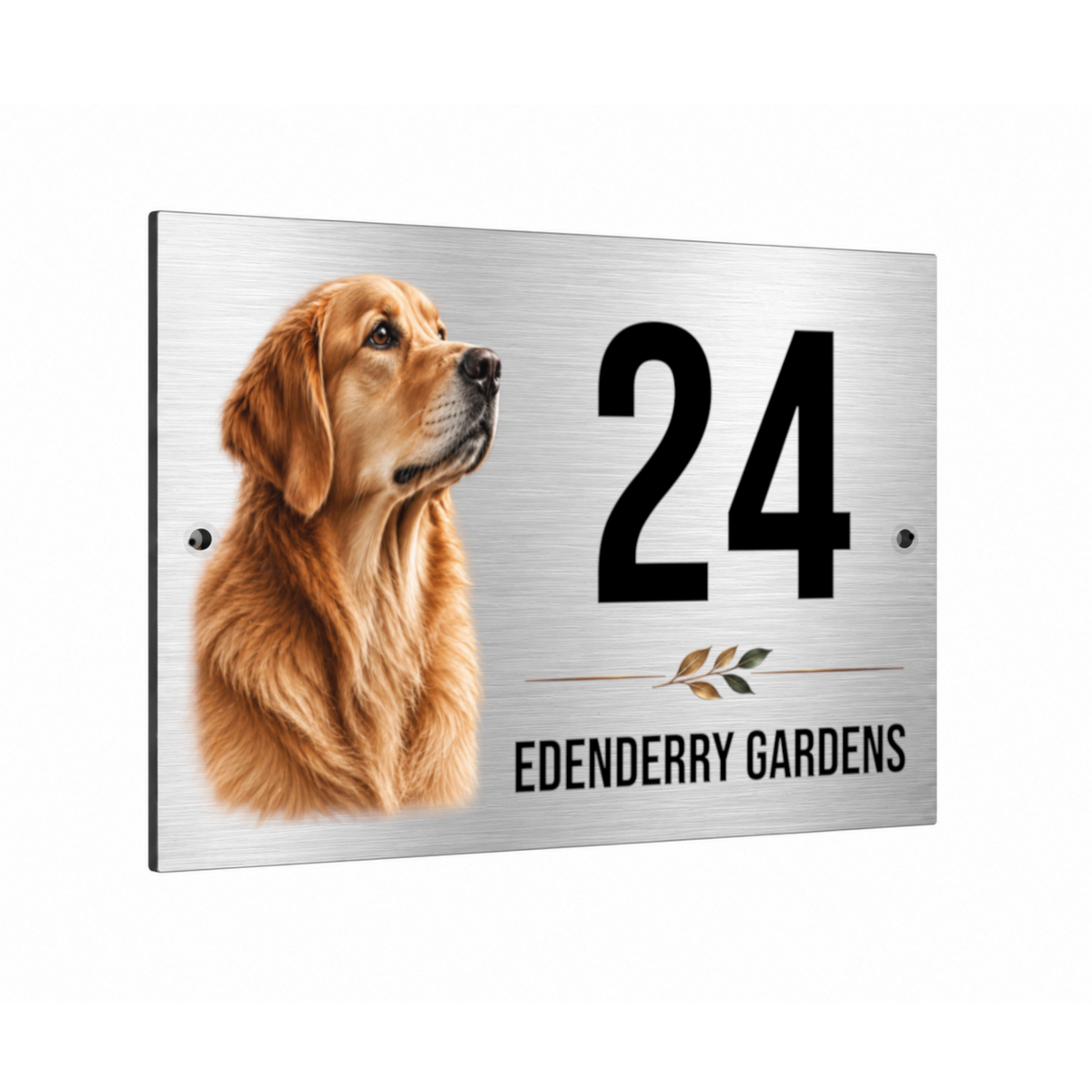 B252 Custom Personalised Address Metal Aluminium Plaque Sign Door House Gate