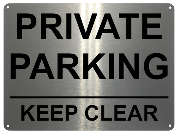 UV187 PRIVATE PARKING KEEP CLEAR Metal Aluminium Plaque Sign Door Gate A4 Size