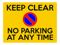 S012 KEEP CLEAR No Parking At Any Time Gate Sticker Vinyl