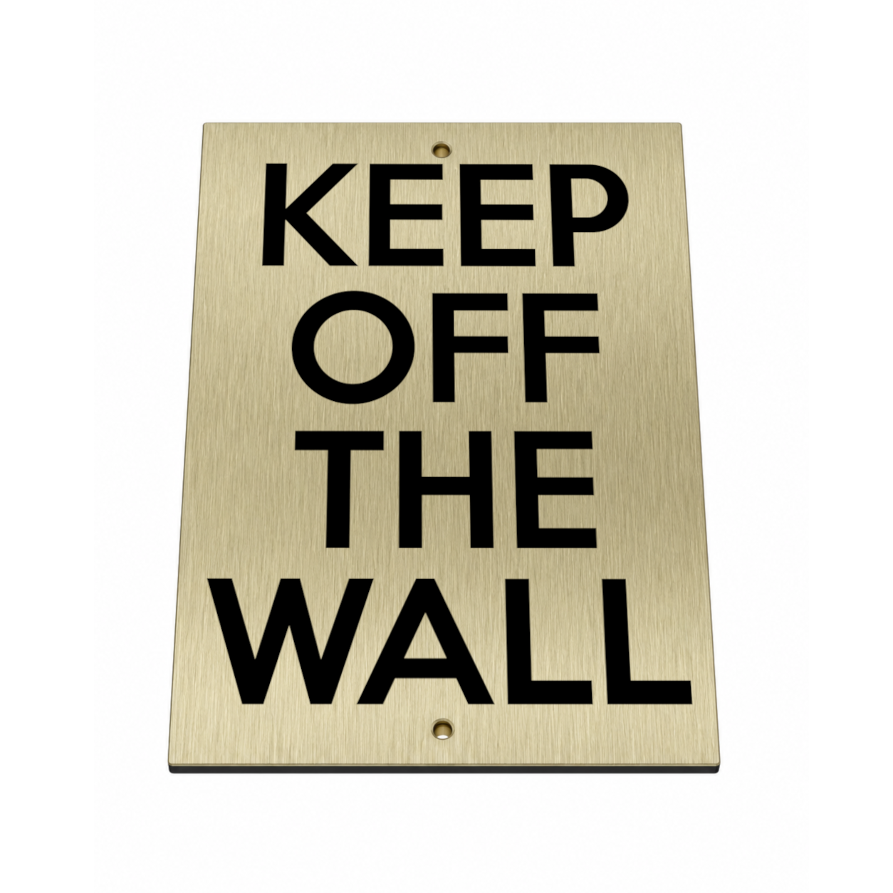 B245 PLEASE KEEP OFF THE WALL Safety Metal Aluminium Composite Plaque Sign