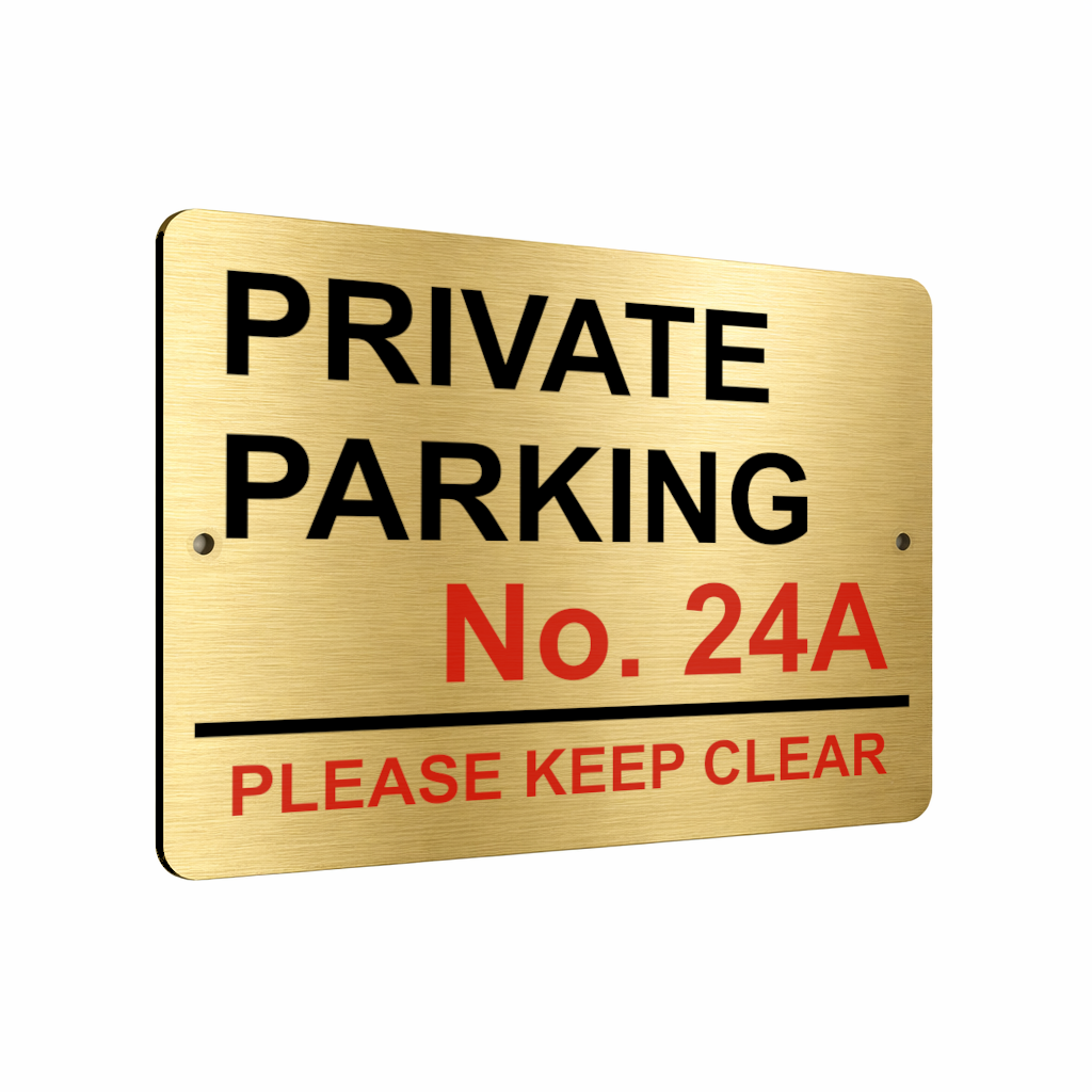 B193 Custom Personalised PRIVATE PARKING Number Metal Aluminium Plaque Sign