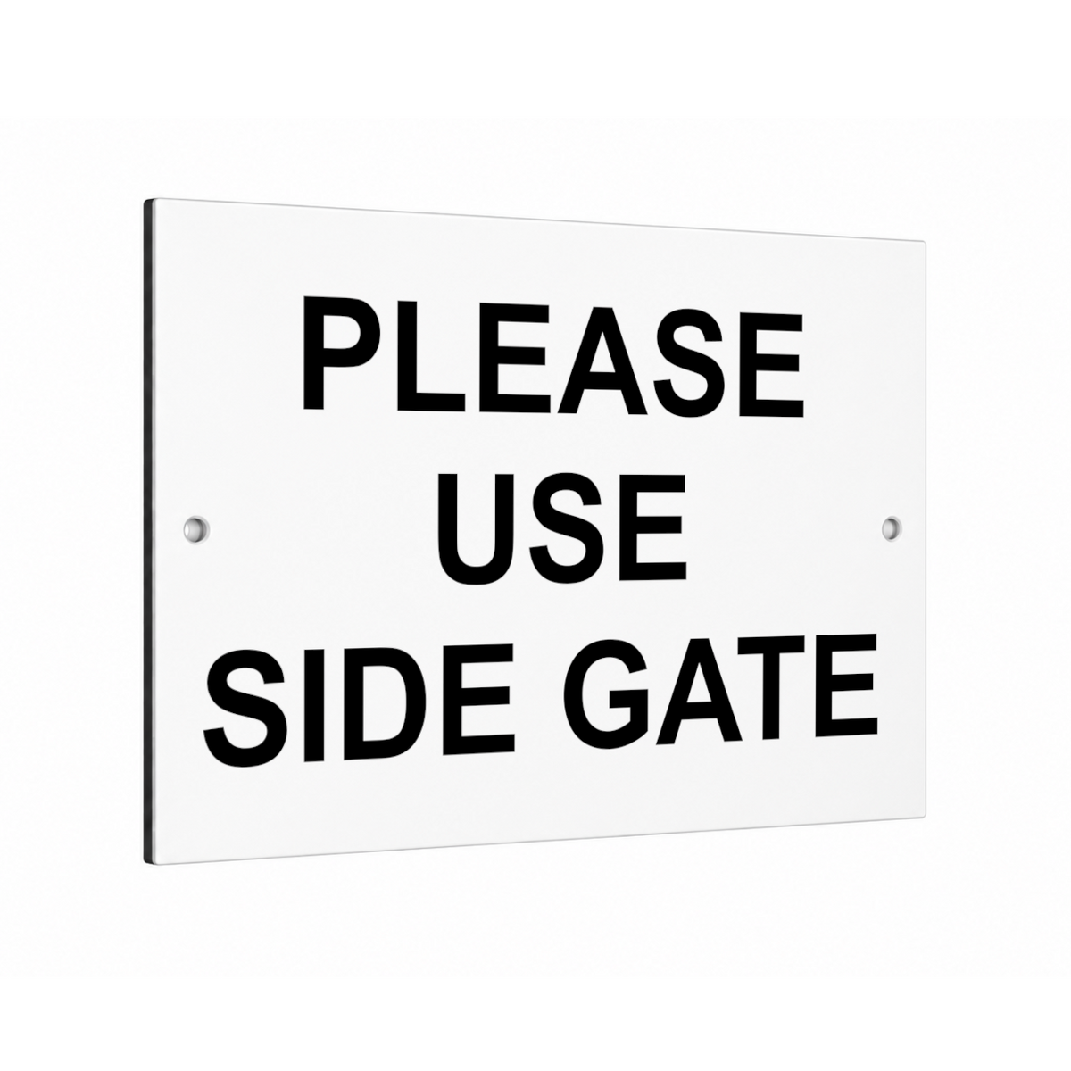 B262 PLEASE USE SIDE GATE Aluminium Metal Plaque Sign House Garden Door