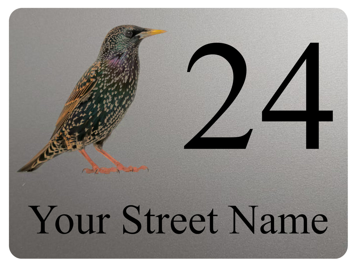 2407 Custom Personalised Bird Address Door Gate Metal Aluminium Sign Plaque