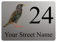 2407 Custom Personalised Bird Address Door Gate Metal Aluminium Sign Plaque