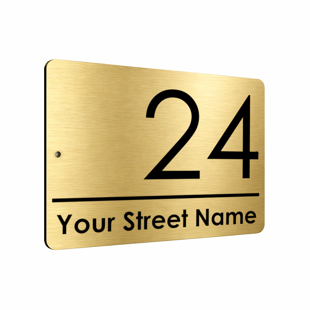 B081 Custom Personalised Address Metal Aluminium Plaque Sign Door House Gate
