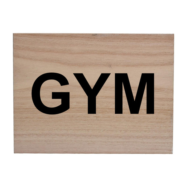 W024 GYM Fitness Sport Door Gate Wall Display Wood Sign Wooden Plaque