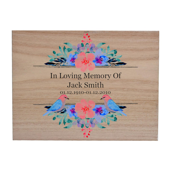 W028 Custom Personalised Memorial Funeral Grave Wood Sign Wooden Plaque