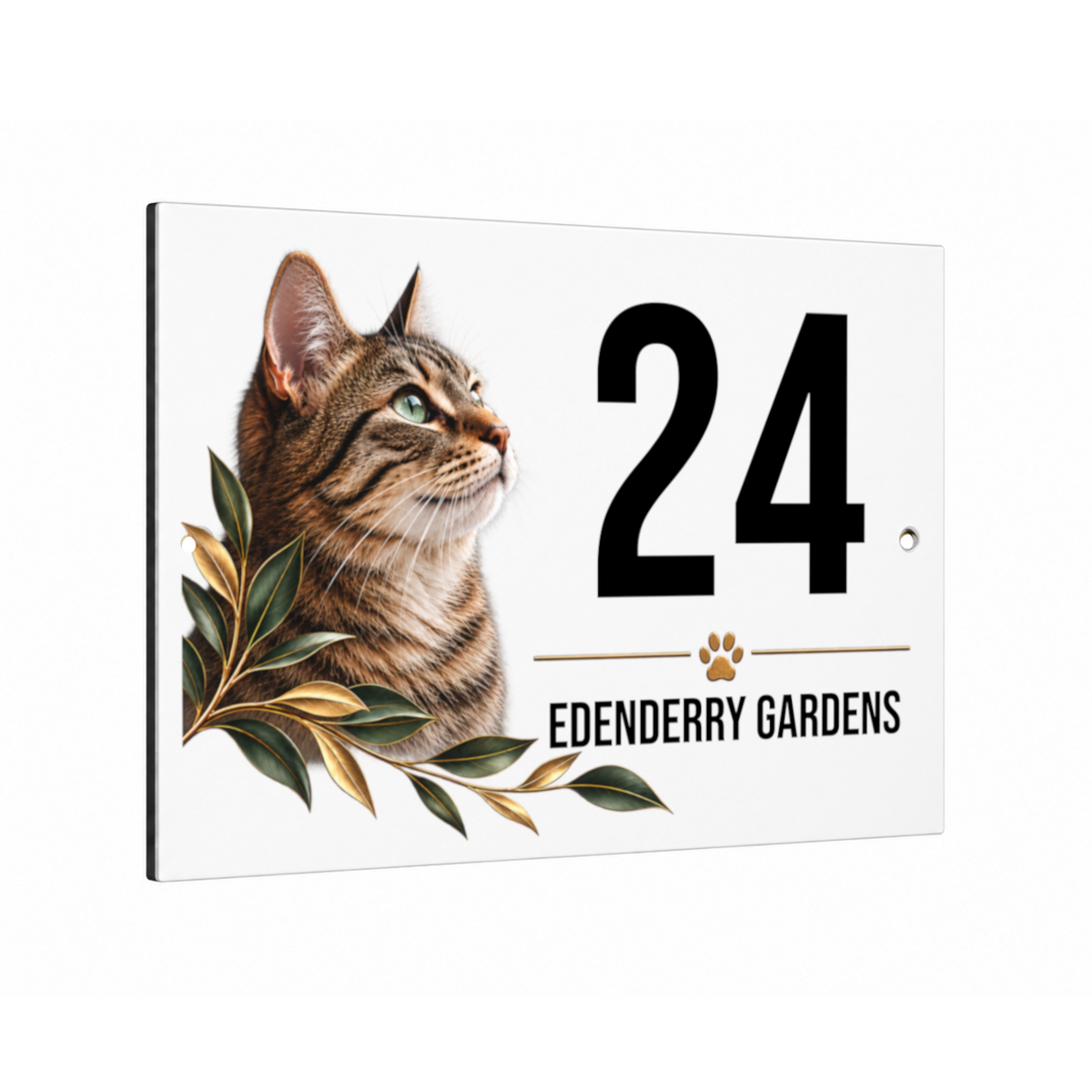 B253 Custom Personalised Address Metal Aluminium Plaque Sign Door House Gate
