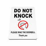 B125 DO NOT KNOCK RING THE DOORBELL Metal Aluminium Plaque Sign Door Office