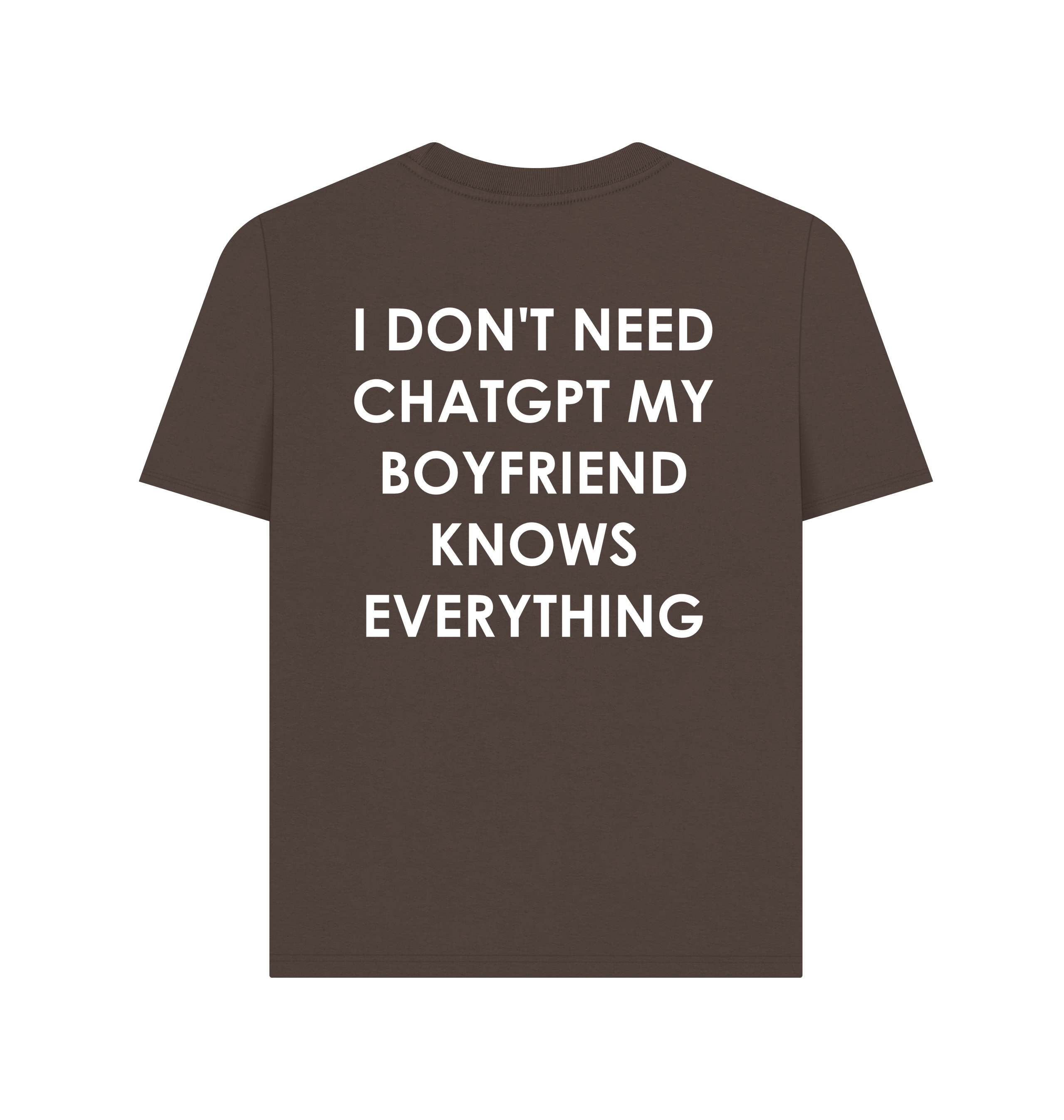 Chocolate Printed T-shirt Back