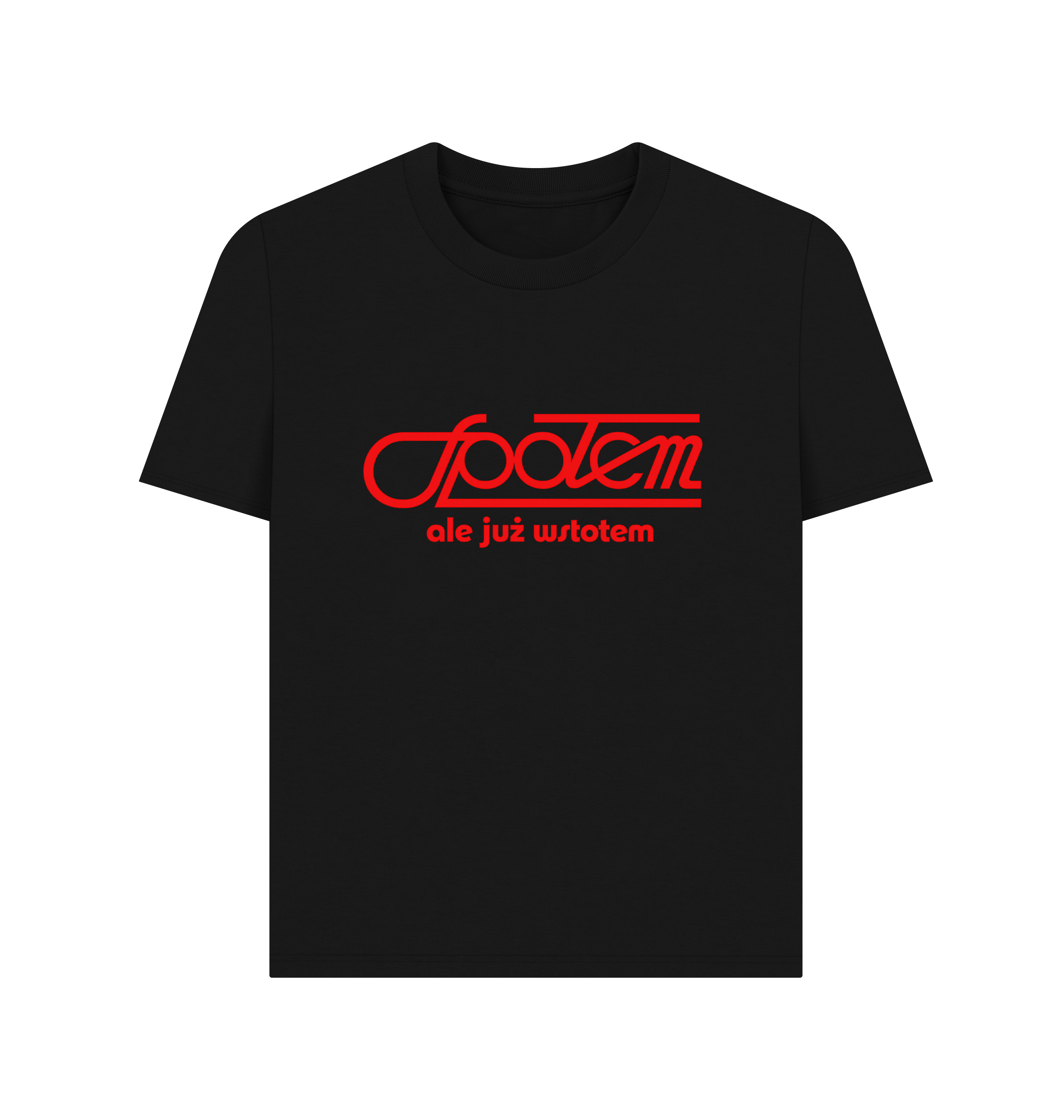 Black Printed T-shirt Front