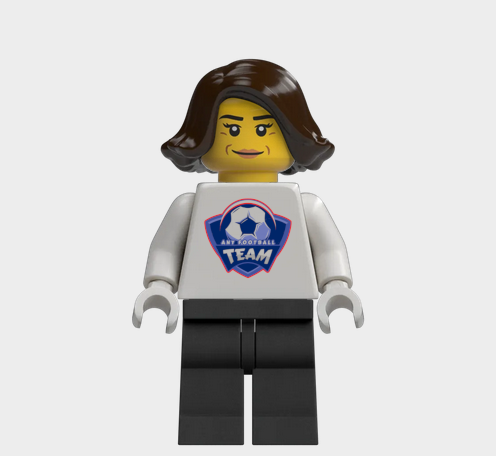 L003 Custom Personalised Lego Minifigures Any Football Team Badge