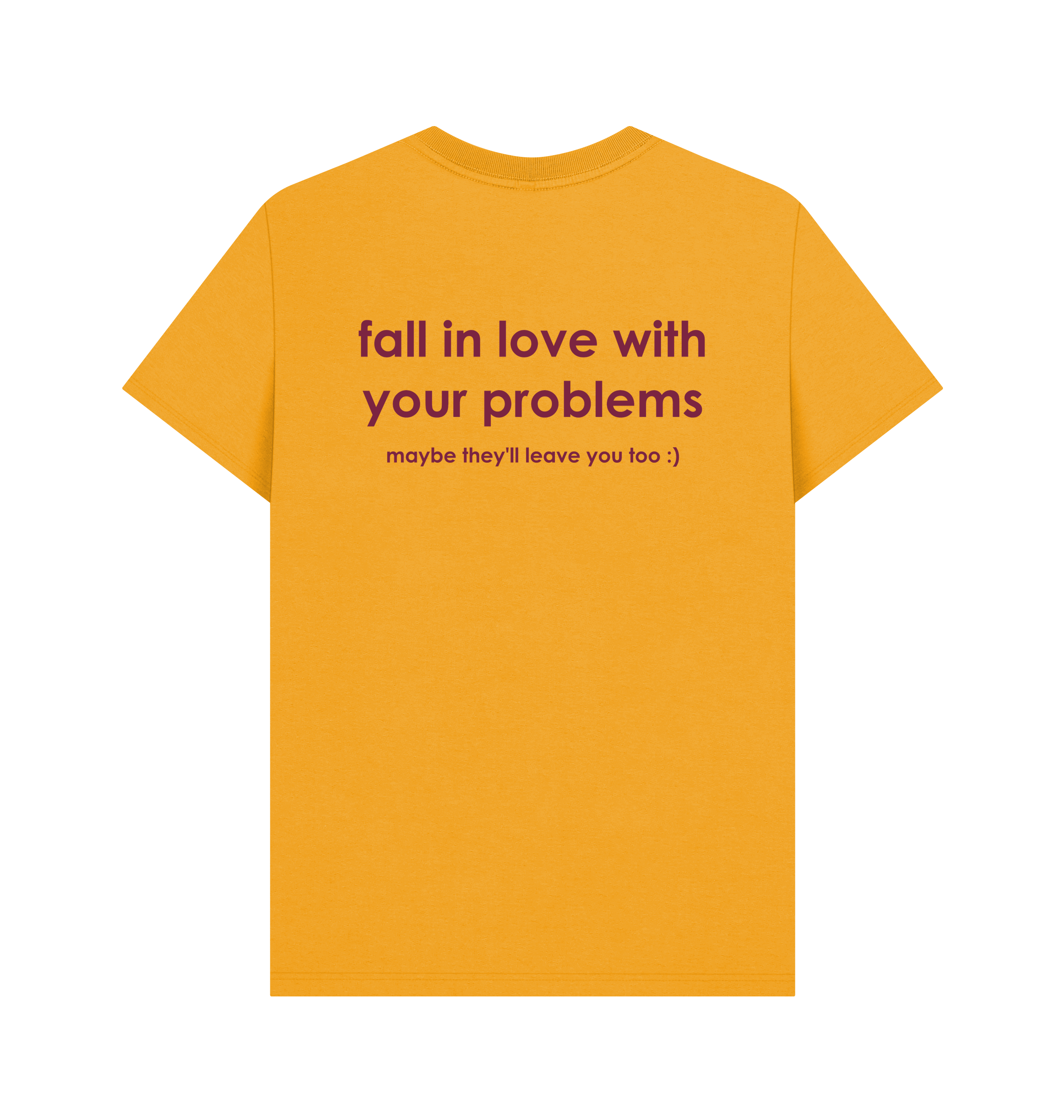 Mustard Printed T-shirt Back