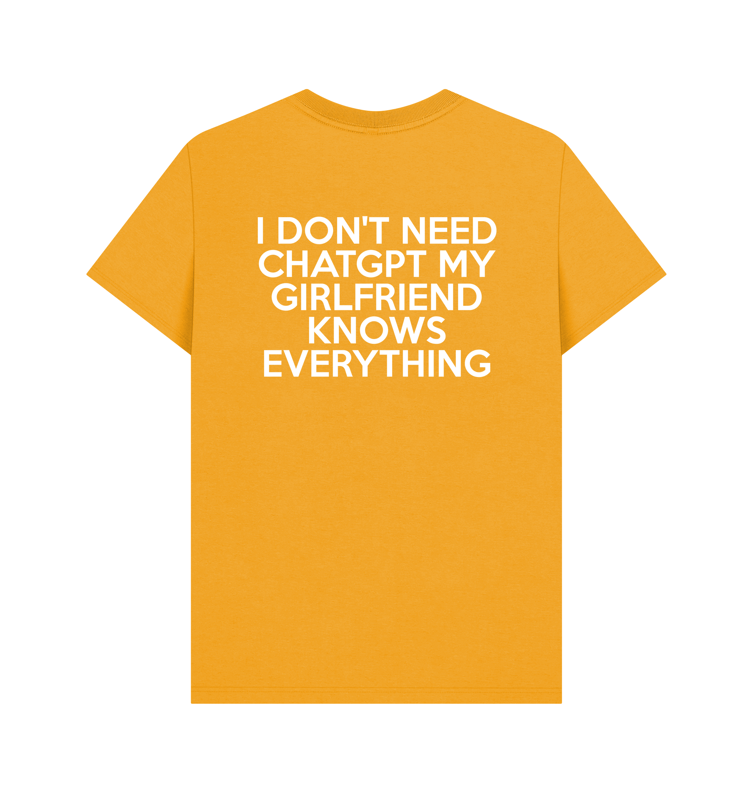 Mustard Printed T-shirt Back