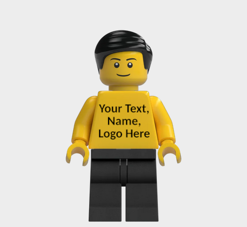 L001 Custom Personalised Lego Minifigures Name, Text