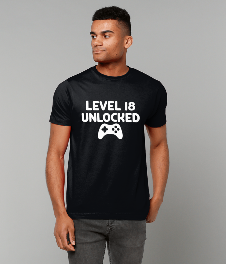 287 Level 18 Unlocked T-Shirt Funny Gamer Tee