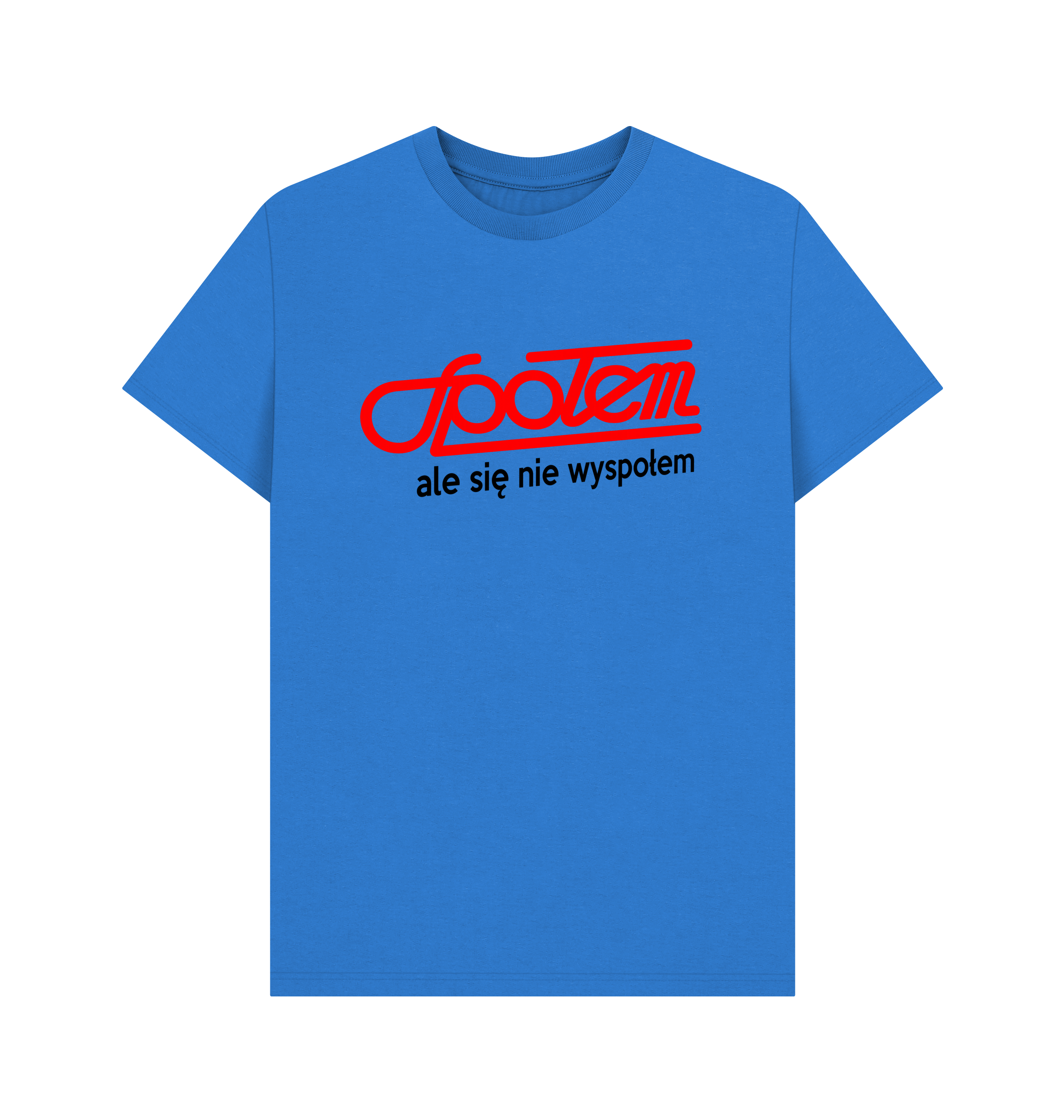 Bright Blue Printed T-shirt Front
