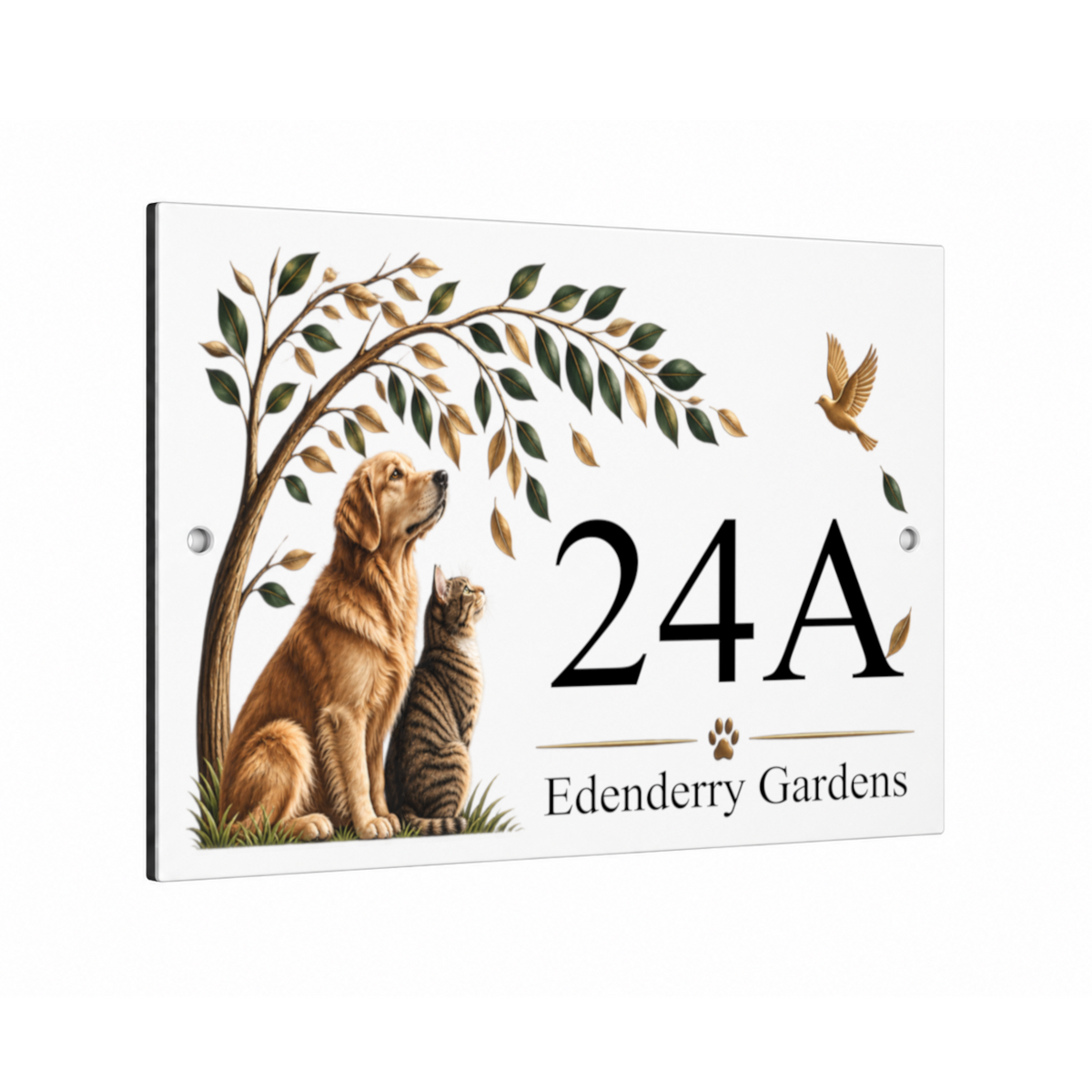 B249 Custom Personalised Address Metal Aluminium Plaque Sign Door House Gate