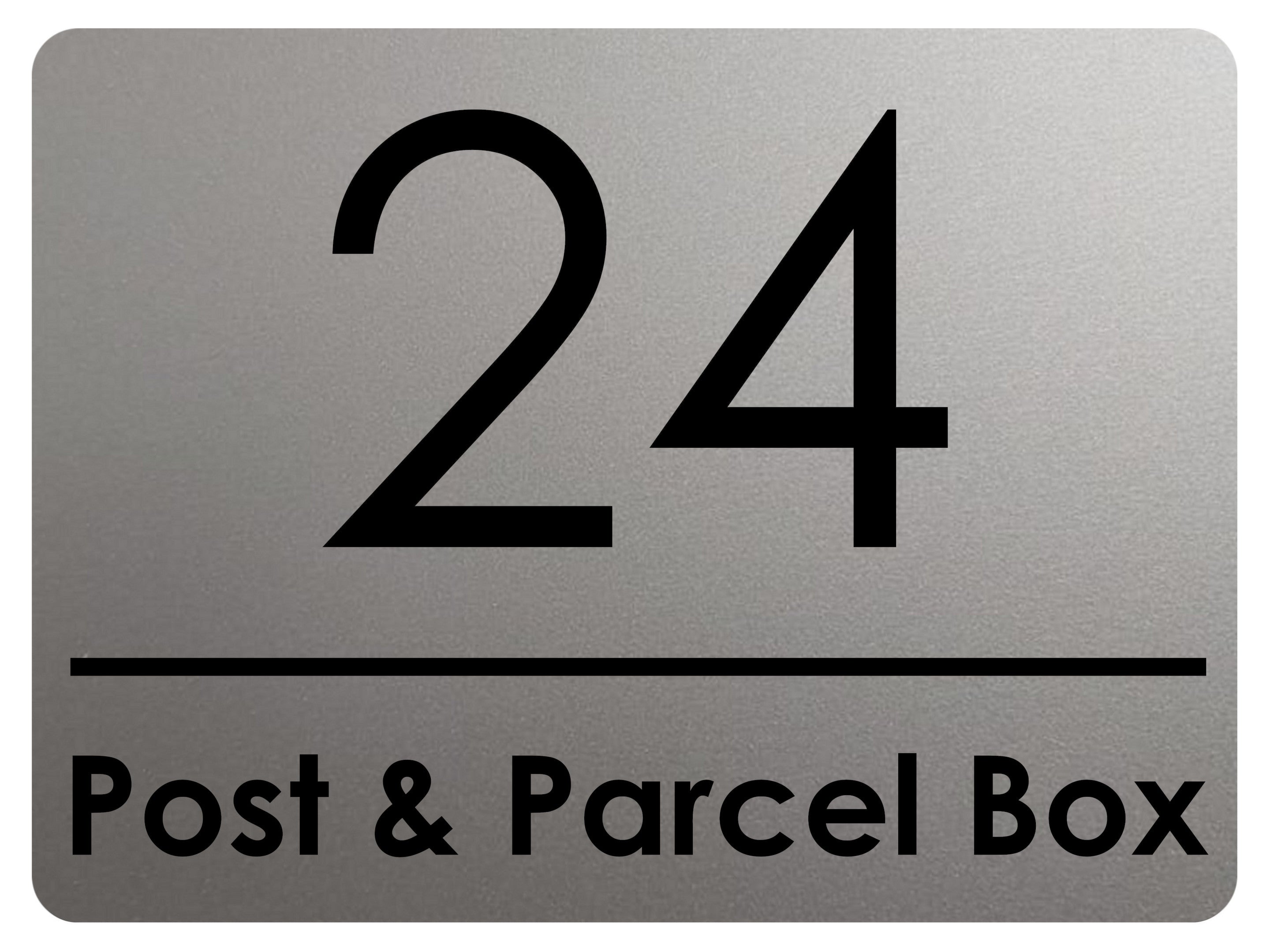 2435 Custom Personalised Post Parcel Box Number Metal Aluminium Sign Plaque