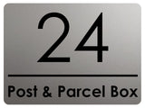 2435 Custom Personalised Post Parcel Box Number Metal Aluminium Sign Plaque