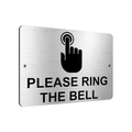 B166 PLEASE RING THE BELL Metal Aluminium Plaque Sign For Door Gate House Office