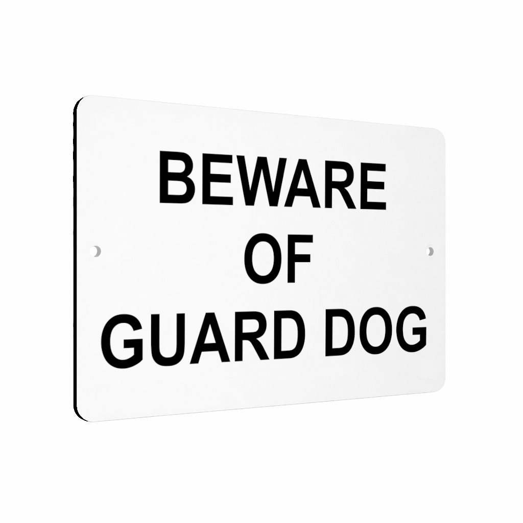 B022 BEWARE OF GUARD DOG Aluminium Composite Plaque Sign House Garden Gate Door