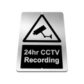 B128 24hr CCTV Recording Safety Metal Aluminium Plaque Sign Door