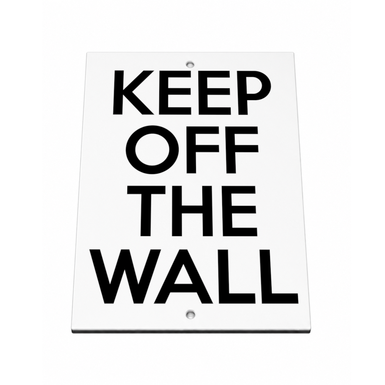 B245 PLEASE KEEP OFF THE WALL Safety Metal Aluminium Composite Plaque Sign