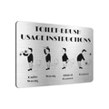 B151 TOILET-BRUSH USAGE INSTRUCTIONS Funny Metal Aluminium Plaque Sign Door