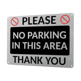 1MM 2411 Please NO PARKING In This Area Gate Door Metal Aluminium Metal Plaque