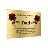 B084 In Loving Memory Of Dad Memorial Funeral Aluminium Composite Plaque Sign