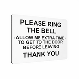 B048 PLEASE RING THE BELL Aluminium Composite Plaque Sign Door Gate House Office