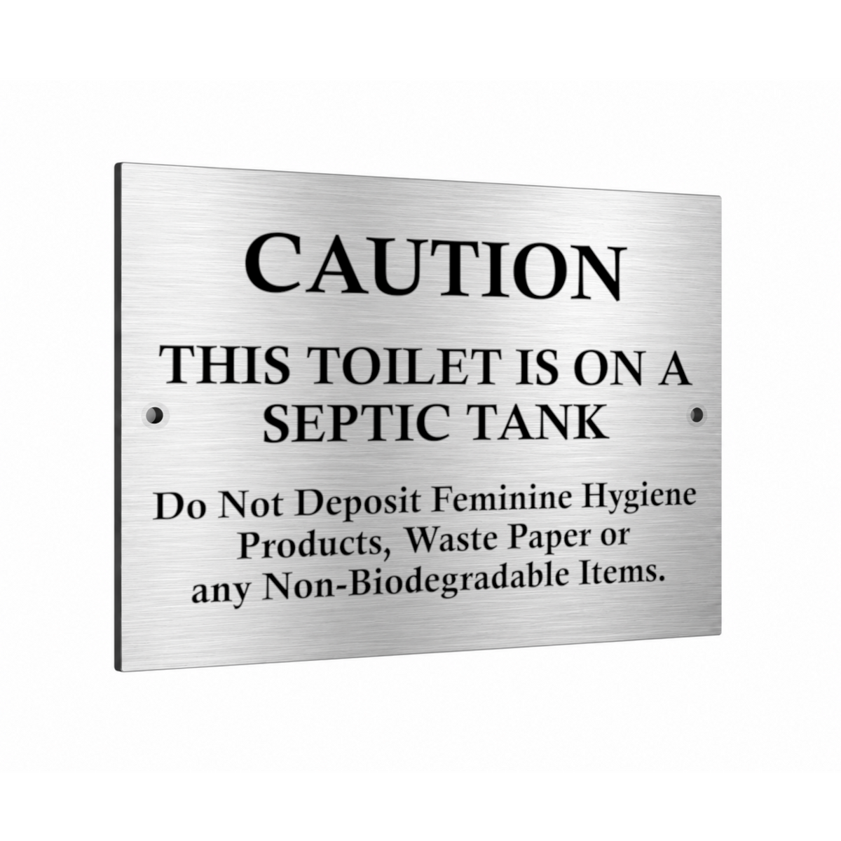B263 THIS TOILET IS ON A SEPTIC TANK Aluminium Metal Plaque Sign Door House