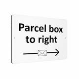 B009 Parcel box to right Door Gate House Letters Aluminium Composite Sign Plaque