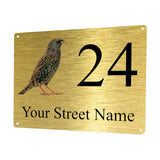 1MM 2408 Custom Personalised Bird Address Door Metal Aluminium Sign Plaque Gate