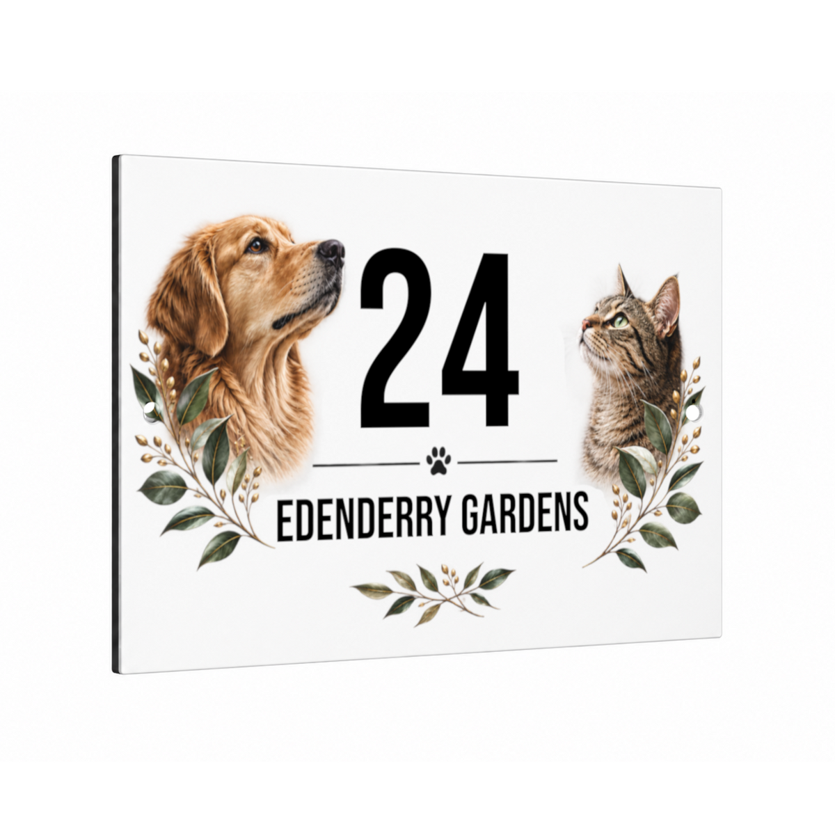 B254 Custom Personalised Address Metal Aluminium Plaque Sign Door House Gate